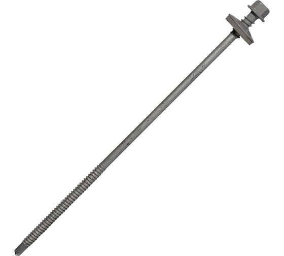 Саморез для сэндвич-панелей HARDWEX ТМ HWX5-P10-6.3/5.5x190 мм, св.№3, RUSPERT, RAL 7004, 50 шт. 5190002407725