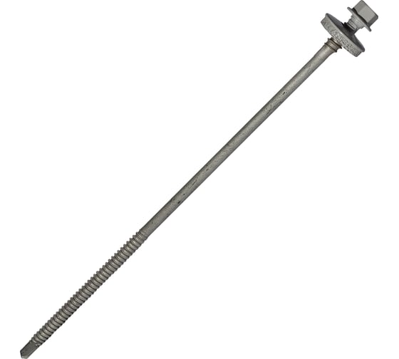 Саморез для сэндвич-панелей HARDWEX ТМ HWX5-P10-6.3/5.5x190 мм, св.№3, RUSPERT, RAL 7047, 50 шт. 5190002407756