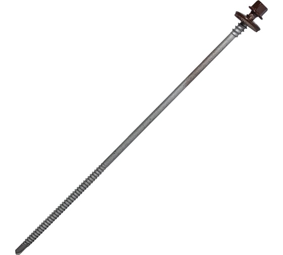 Саморез для сэндвич-панелей HARDWEX ТМ HWX5-P10-6.3/5.5x190 мм, св.№3, RUSPERT, RAL 8017, 50 шт. 5190002407770