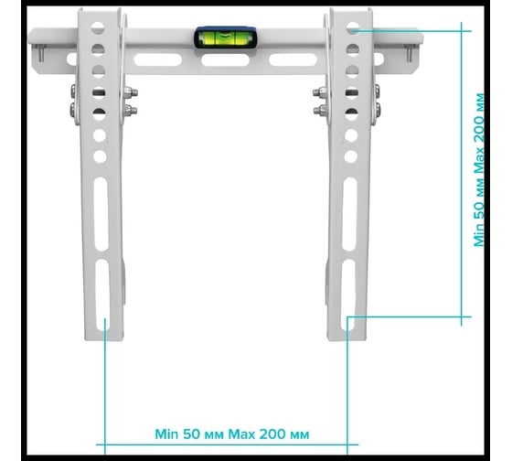 Фиксированный кронштейн для ТВ с наклоном Absolute Comfort 13-43" белый АС-3-2/2