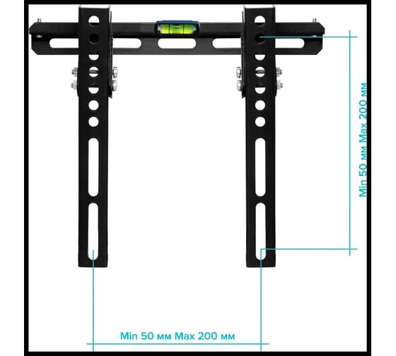 Фиксированный кронштейн для ТВ с наклоном Absolute Comfort 13-43" черный АС-3-2