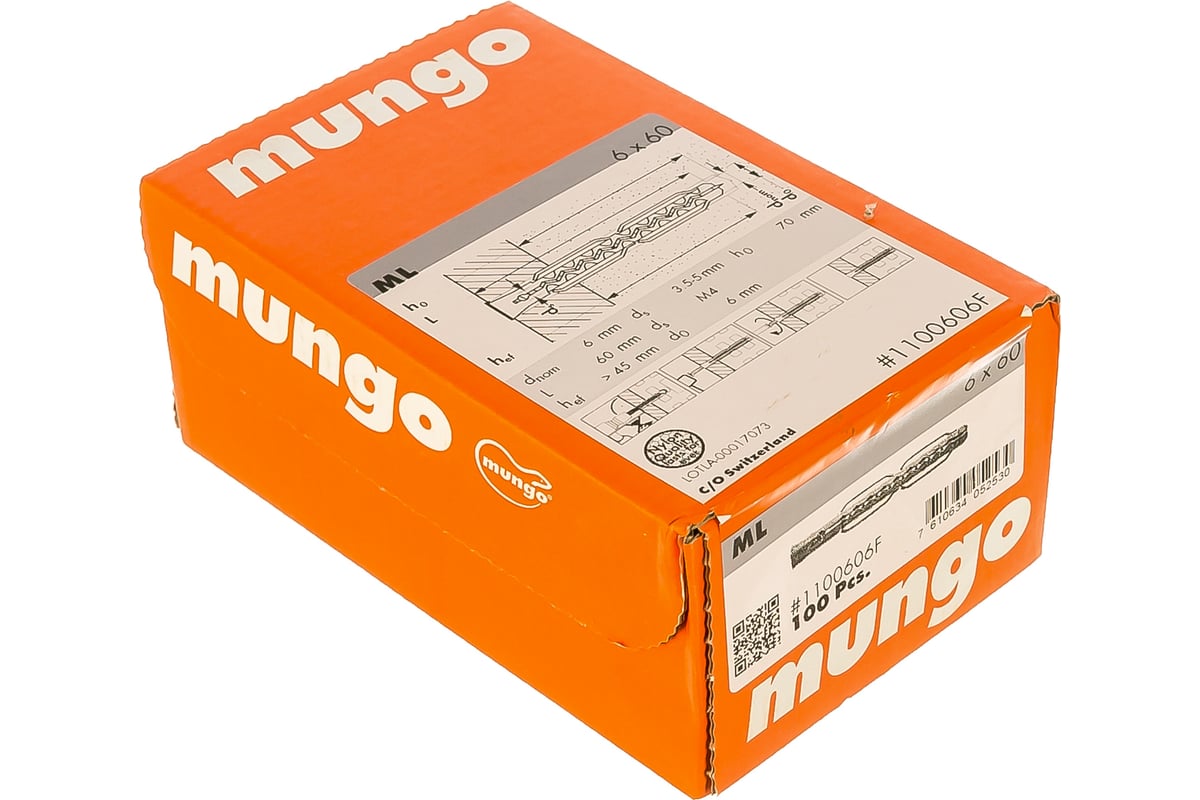  6x60 для пустотелого кирпича Mungo ML 100 шт. MUN-1100606 .