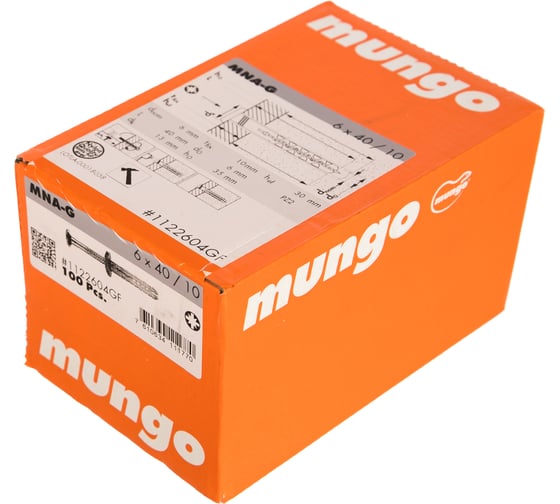 Дюбель с шурупом 6 x 40 Mungo MNA-G 100 шт. MUN-1122604G