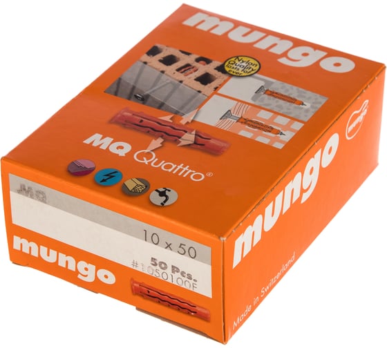 Нейлоновый дюбель 10x50 Mungo MQ 50 шт. MUN-1050100