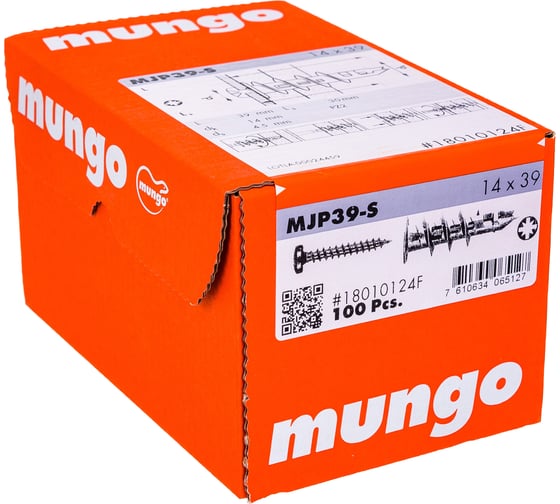 Дюбель Джет-Плаг по гипсокартону Mungo MJP-S 39 с шурупом 100 шт. 18010124