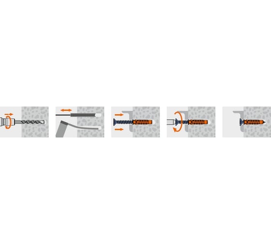 Нейлоновый дюбель 6х30 Mungo MQ 20 шт. MUN-1050060B