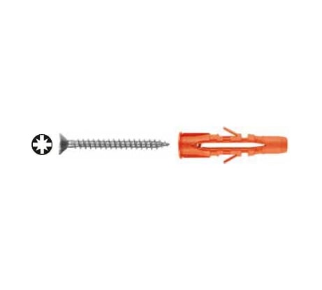 Нейлоновый дюбель c шурупом 6х45 Mungo MU-S 10 шт. MUN-1380086B