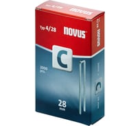 Скобы с узкой спинкой 4/28 (2000 шт.) Novus 042-0724