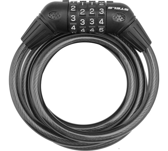 Трос-замок STELS 87601 длина 1500 мм, с кодовым замком, диаметр 10 мм KU07552