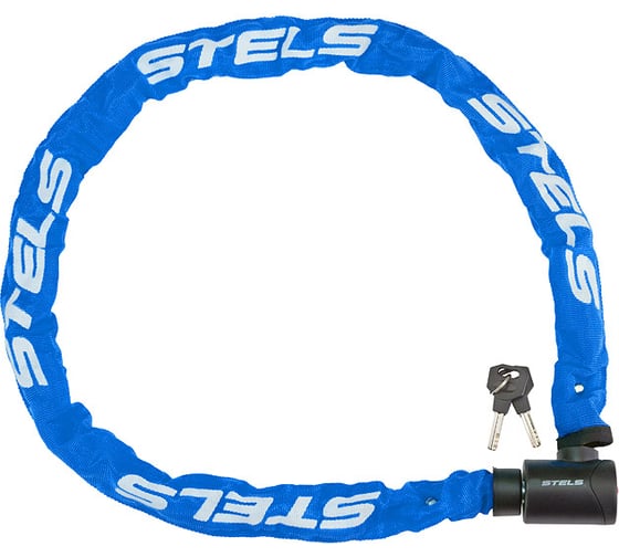 Цепь-замок STELS 85803 в тканевой оплетке с ключом, 6x1200 мм, синий LU059779
