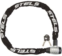Цепь-замок STELS 85704 в тканевой оплетке, с ключом, 6x1200 мм серебристо-черный LU059772
