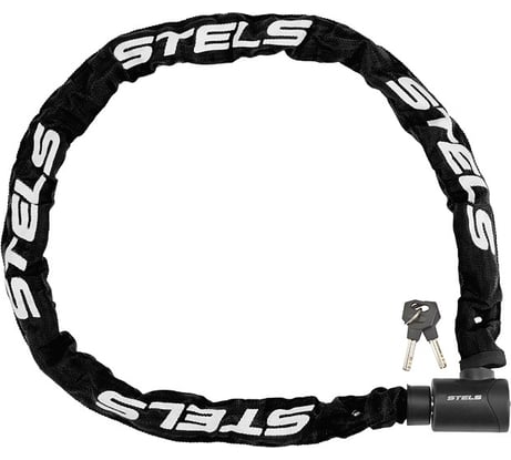 Цепь-замок STELS 85803 в тканевой оплетке, с ключом, 6x1200 мм, черный LU059773