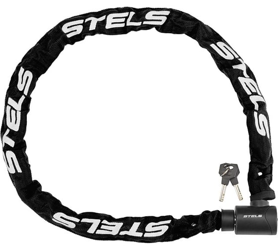 Цепь-замок STELS 85803 в тканевой оплетке, с ключом, 6x1200 мм, черный LU059773 1