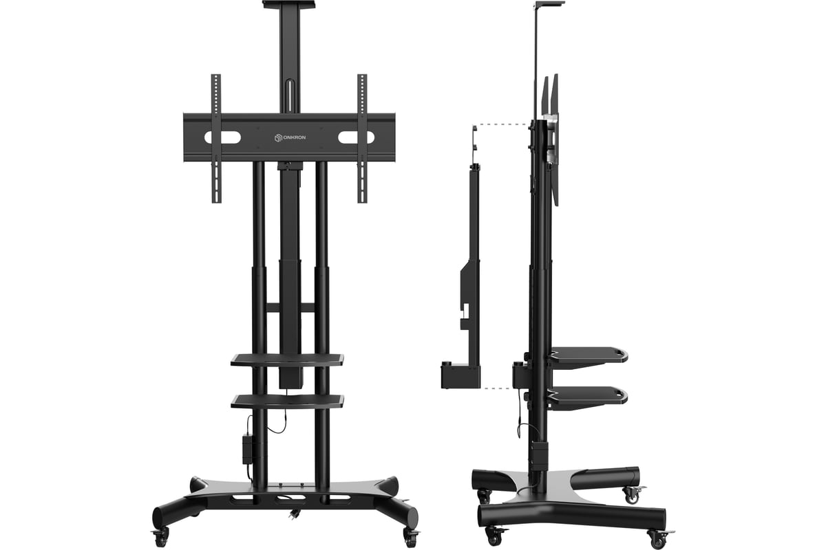 Моторизированная мобильная стойка для телевизора 50"-86" ONKRON TS1881E ...