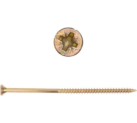 Саморез КРЕП-КОМП желтый цинк, POZY 6x130 мм, 800 шт. жд6130н 1