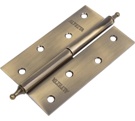 Петля Левша ALTEZTA 1007 120х75х2,5 мм, накладная, с короной, старая бронза, левая У1-7680.СБл