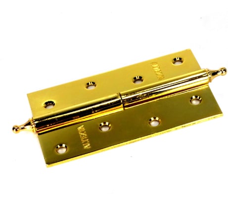 Петля Левша ALTEZTA 1007 120х75х2,5 мм, накладная, с короной, золото, левая У1-7680.Зл