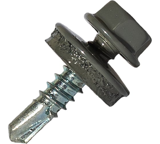 Саморез кровельный по металлу HARDWEX ТМ HWX4-W-P7-4.8x19 мм, св.№2, RAL 7005, 250 шт. 5190000000614