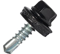 Саморез кровельный по металлу HARDWEX ТМ HWX4-W-P7-4.8x19 мм, св.№2, RAL 9005, 250 шт. 5190000000676
