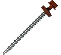 Саморез кровельный по дереву HARDWEX ТМ HWX2-W-P5-4.8x70 мм, св.№1, RAL 8004, 100 шт. 5190000023415