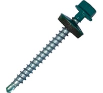 Саморез кровельный по дереву HARDWEX ТМ HWX2-W-P5-4.8x50 мм, св.№1, RAL 5021, 200 шт. 5190000023040