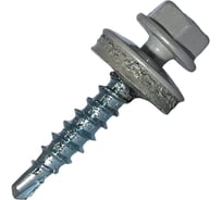 Саморез кровельный по дереву HARDWEX ТМ HWX2-W-P5-4.8x35 мм, св.№1, RAL 9006, 250 шт. 5190000002199