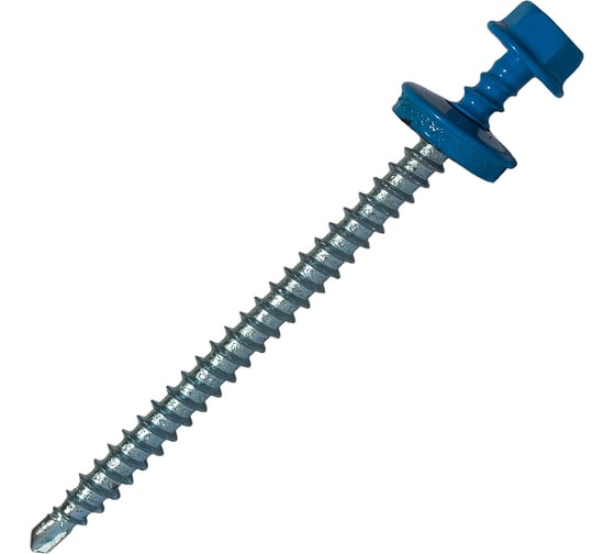 Саморез кровельный по дереву HARDWEX ТМ HWX2-W-P5-4.8x70 мм, св.№1, RAL 5015, 100 шт. 5190000023323