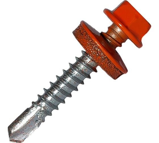 Саморез кровельный по металлу HARDWEX ТМ HWX7-W-P9-5.5x32 мм, св.№3, RAL 2004, 200 шт. 5190000239854 1