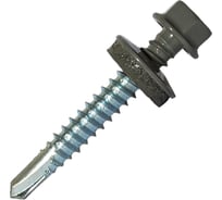 Саморез кровельный по металлу HARDWEX ТМ HWX7-W-P9-5.5x38 мм, св.№3, RAL 7005, 150 шт. 5190000240287