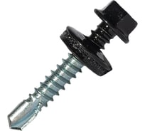 Саморез кровельный по металлу HARDWEX ТМ HWX7-W-P9-5.5x32 мм, св.№3, RAL 9005, 200 шт. 5190000240058