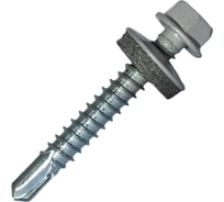 Саморез кровельный по металлу HARDWEX ТМ HWX7-W-P9-5.5x38 мм, св.№3, RAL 9006, 150 шт. 5190000240355