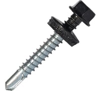 Саморез кровельный по металлу HARDWEX ТМ HWX7-W-P9-5.5x38 мм, св.№3, RAL 9005, 150 шт. 5190000240348