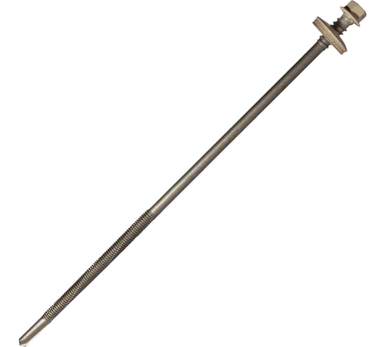 Саморез для сэндвич-панелей HARDWEX ТМ HWX16-P20-6.3/5.5x205 мм, св.№6, RUSPERT, RAL 1015, 50 шт. 5190002409040