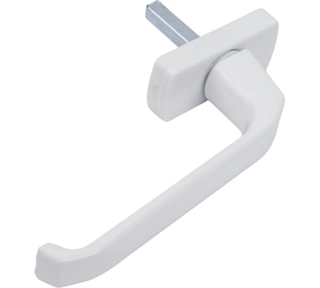 Оконная ручка для ПВХ СКОБЯНОЙ металл, белый, Хедер 009341