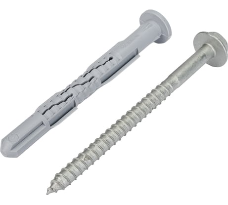Фасадный дюбель INTERFIX с шестигранной головой и бортом, 10x100, 50 шт. 286
