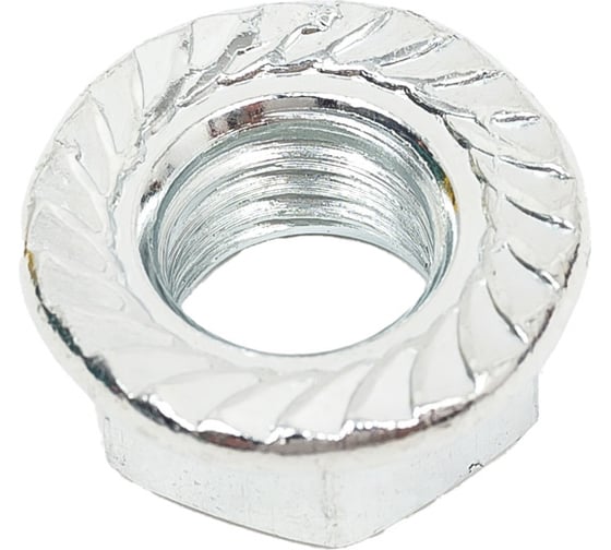 Гайка с фланцем МЕТАЛЛСЕРВИС М10, DIN 6923, цинк, 100 шт. 1241183