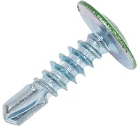 Саморез с прессшайбой STARFIX 4,2x16 мм, цинк, со сверлом, RAL 6002, 400 шт. SMC1-40883-400