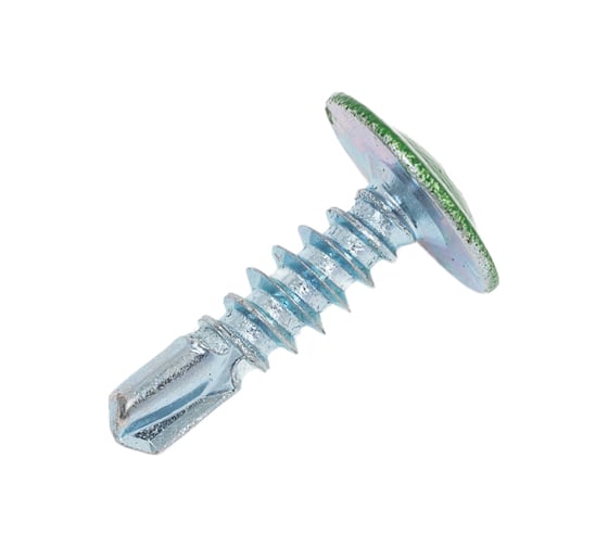 Саморез с прессшайбой STARFIX 4,2x16 мм, цинк, со сверлом, RAL 6002, 400 шт. SMC1-40883-400 1