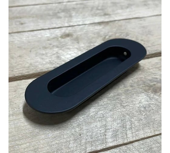 Ручка для раздвижных дверей MORELLI MHS120 BL, цвет - черный 9013477