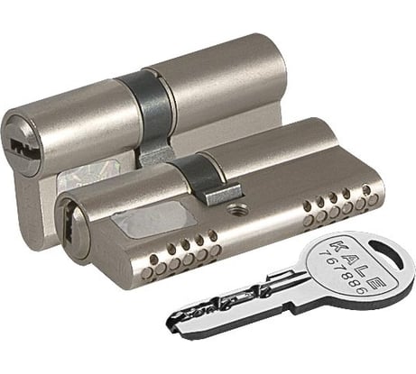 Цилиндровый механизм KALE KILIT 164 OBS SNE/100, 45x10x45 мм, никель, 5 кл. 45219