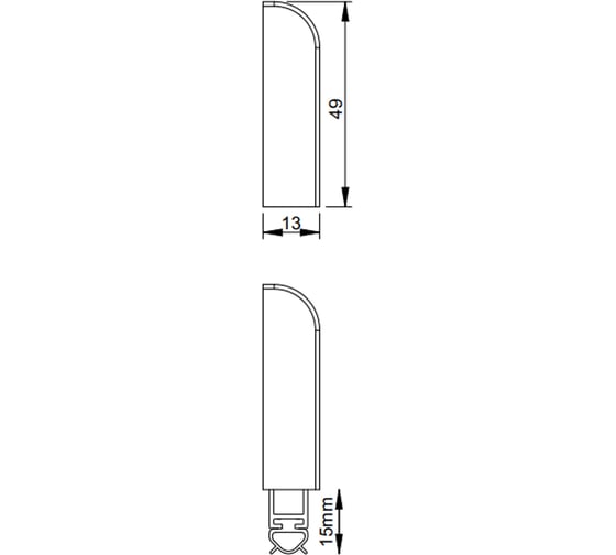 Автоматический накладной порог Athmer M-12 FS silver, silicone L=425 мм, серебристый 82530