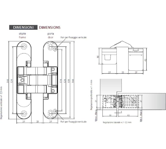 Скрытая петля MORELLI HH-16 PC, хром 9011843