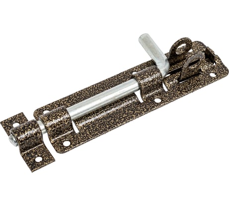 Дверной засов под навесной замок Трибатрон зд-140 бронзовый антик 88072