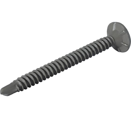 Саморез для облицовочных панелей HARDWEX ТМ HWX2-GG-P4-3.9x45 мм, Phillips №2, GREY E-COAT, 500 шт. 3000000000601