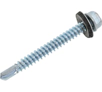 Кровельный саморез КВАДРА 5.5x51 цинк, кор. 100 шт., сверло PT.3 шайба EPDM 550511000100