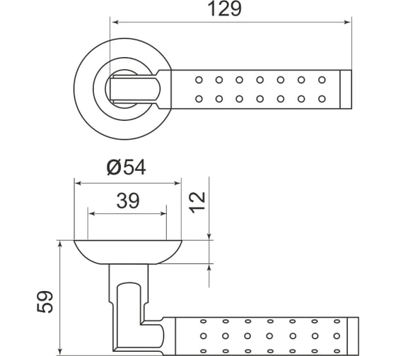 Раздельная ручка ARMADILLO R.LD54.Eridan37 (Eridan LD37) SN/CP-3 матовый никель/хром TECH (кв. 8x140) 31857
