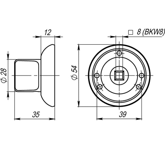 Поворотная ручка ARMADILLO BKW8.R.LD54 (BKW8) SG/GP-4 матовое золото/золото 19185