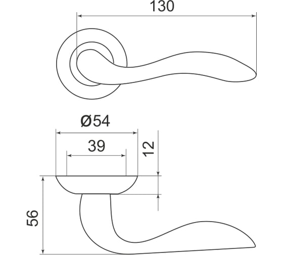 Раздельная ручка ARMADILLO (Selena LD19) AB/GP-7 бронза/золото R.LD54.Selena 17499
