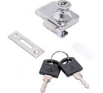 Мебельный замок ООО Комус стандарт 805 на 2 стекла, 2 ключа, ответная планка, крашенная сталь (13902) 1739094