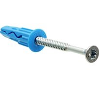 Универсальный нейлоновый дюбель ЕВРОПАРТНЕР синий, multi pro, 8x32 мм, шуруп multi, потайная голова, неполная резьба, tx25, zn, 4,5x50 мм + бита tx, 12 шт. RB3 0138